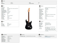 Fender Standard STRAT HSS LRL BPG BLK Fender Standard STRAT HSS LRL BPG BLK
